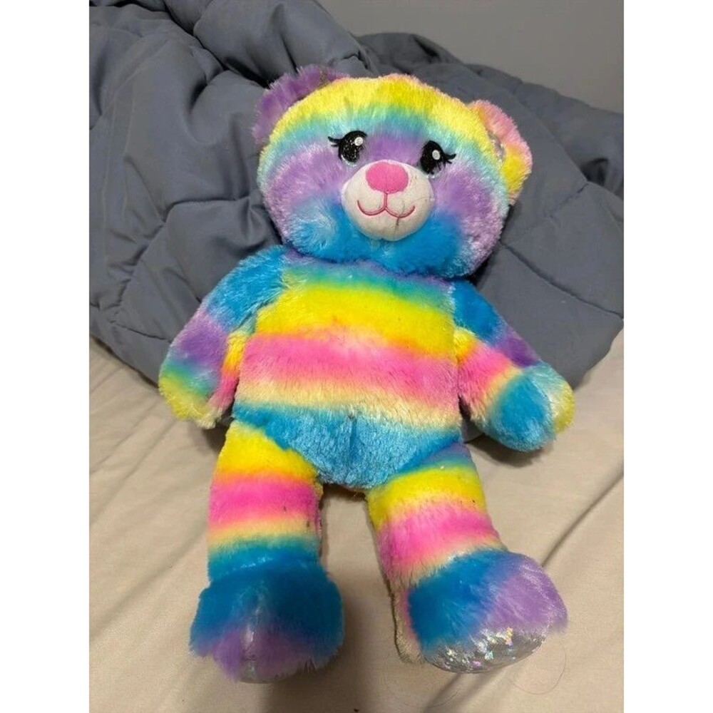 Build-A-Bear Rainbow Teddy Bear Plush Multicolor